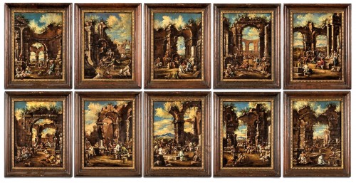 Capricci avec ruines architecturales - Alessandro Magnasco (1667-1749)